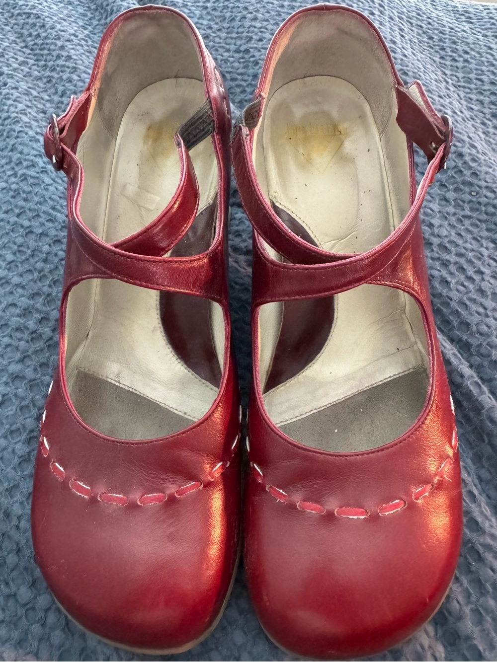 John Fluevog Wine (Cherry Red) Malibran Operettas,  size 10